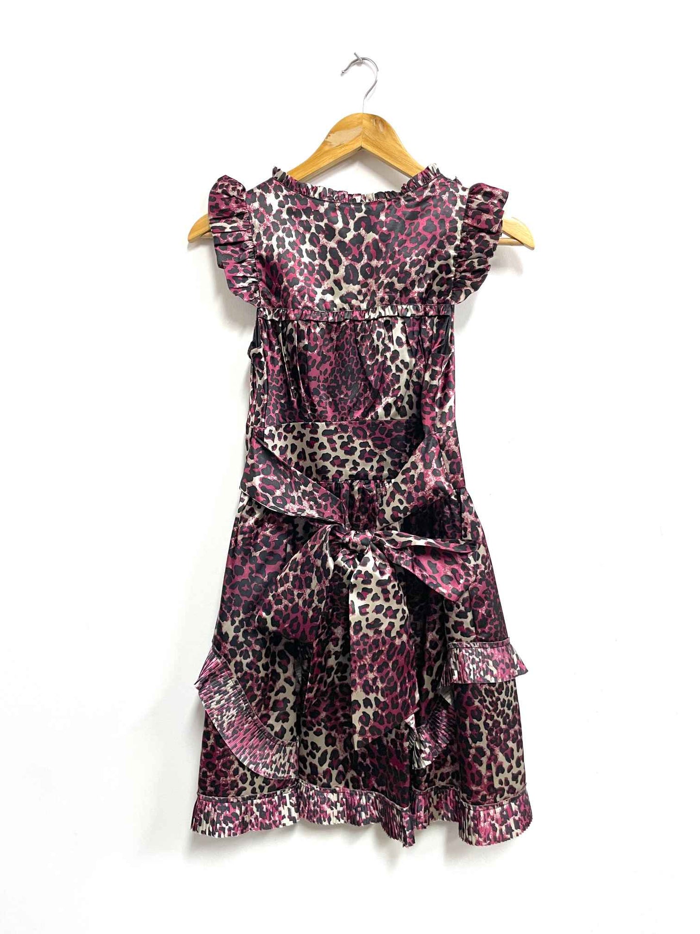 Vestido animal print guinda - Talla S