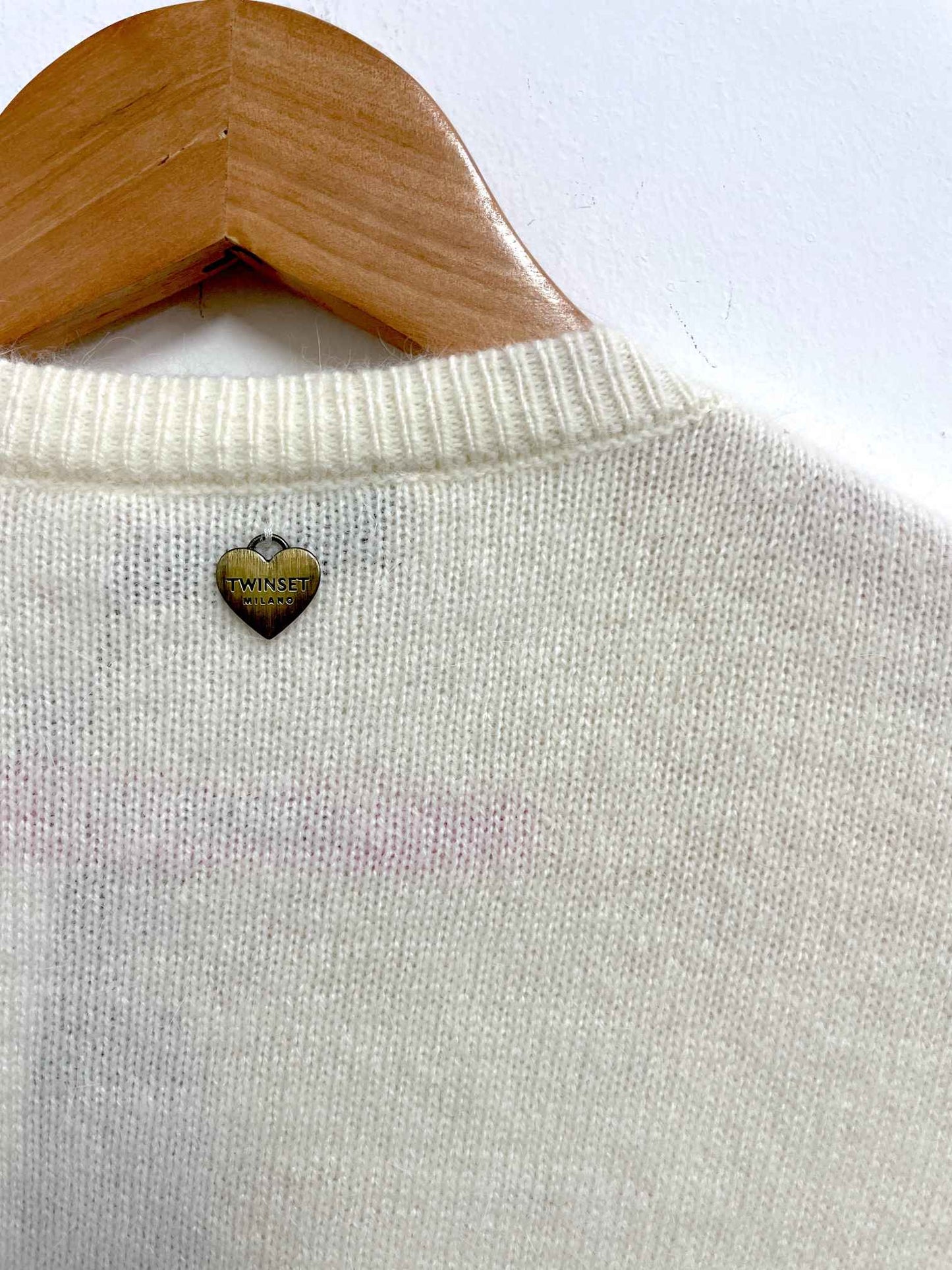 Chompa beige lentejuelas - Twinset - Talla S