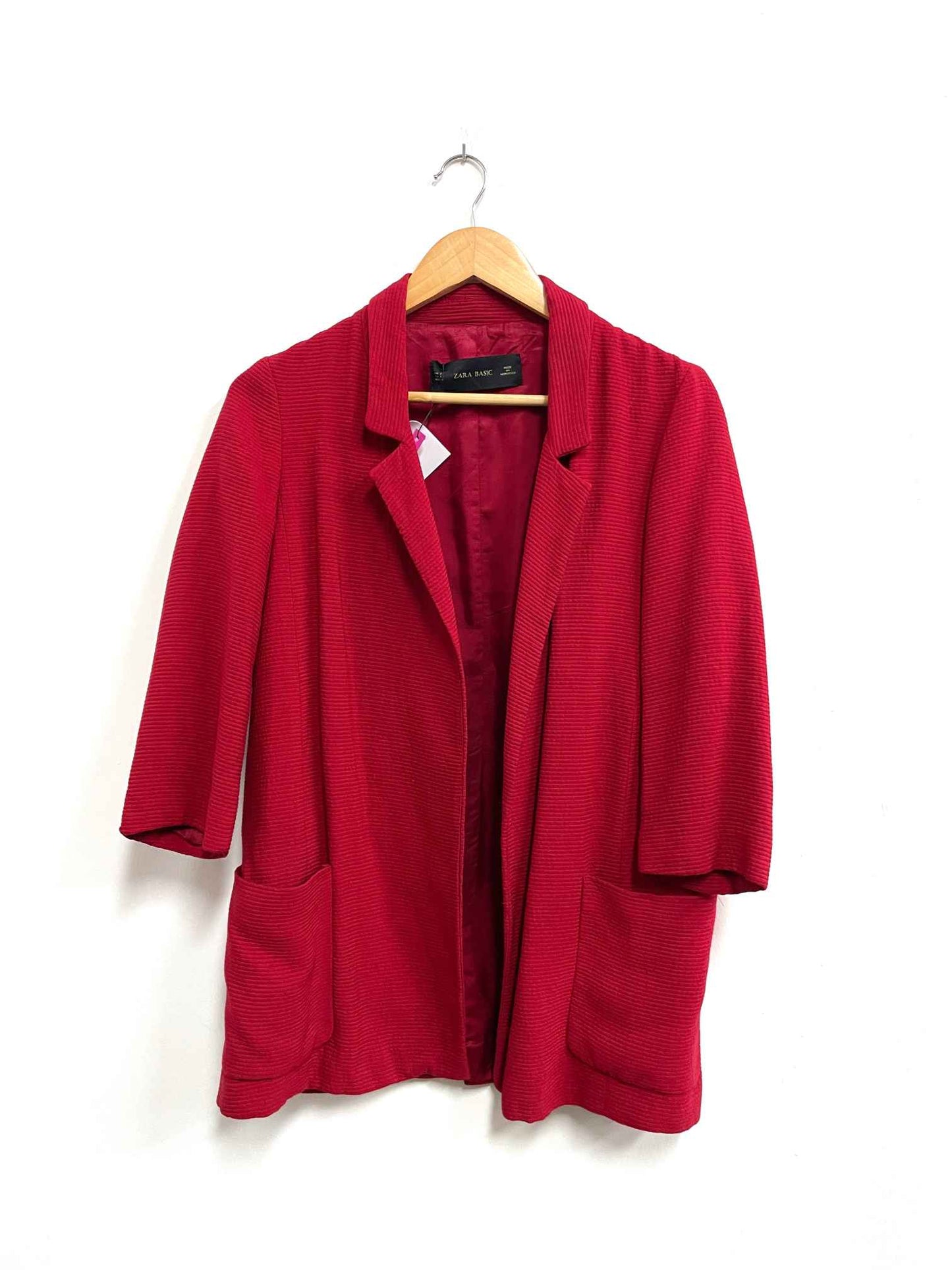 Saco rojo bolsillos - Zara - Talla XS