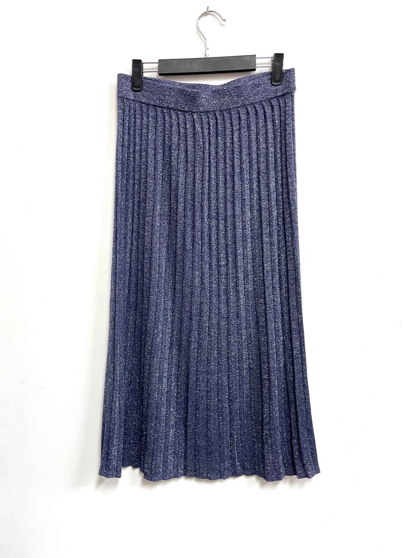 Falda azul brillos plisada - Banana Republic - Talla S
