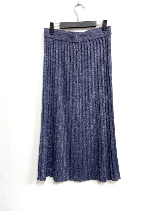 Falda azul brillos plisada - Banana Republic - Talla S