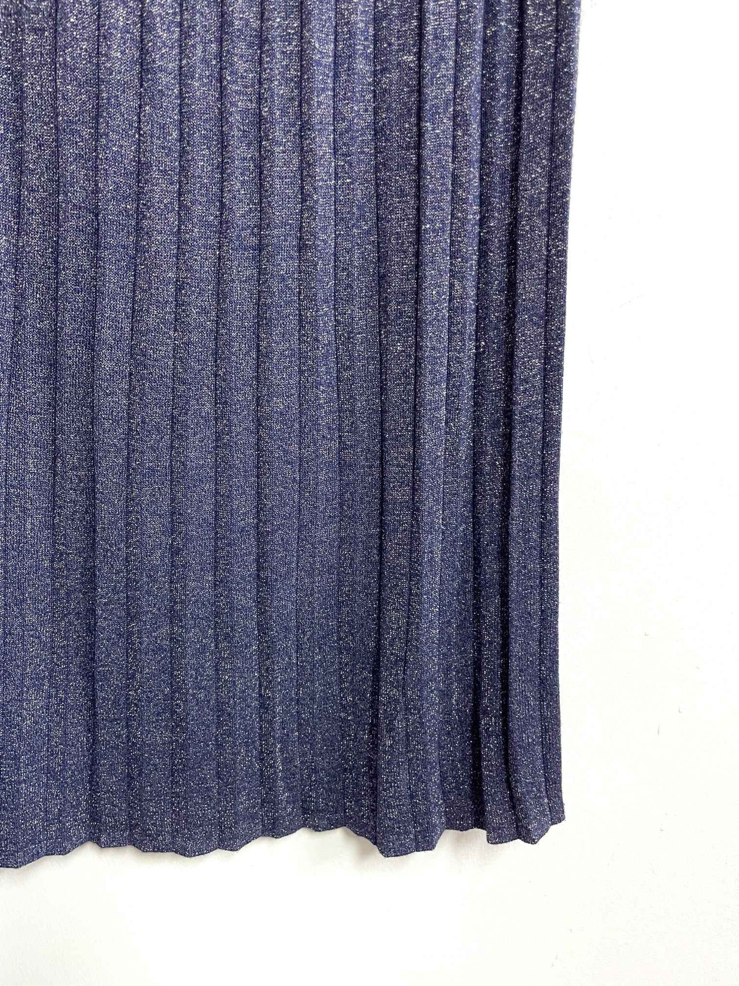 Falda azul brillos plisada - Banana Republic - Talla S