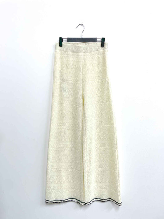Pantalón tejido blanco - Pearl + Sea - Talla S