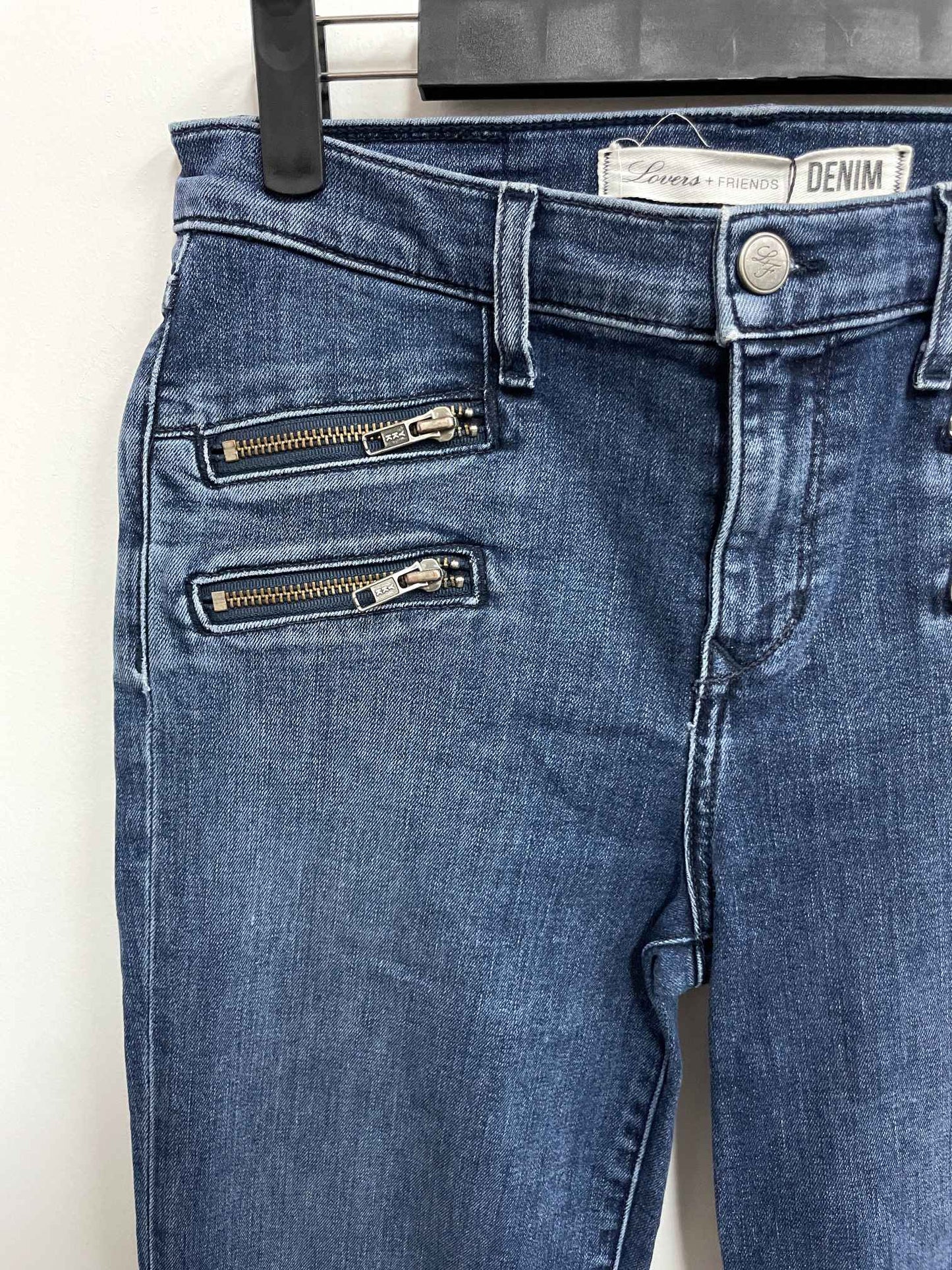 Jeans azul con cierres - Lovers + Friends - Talla M