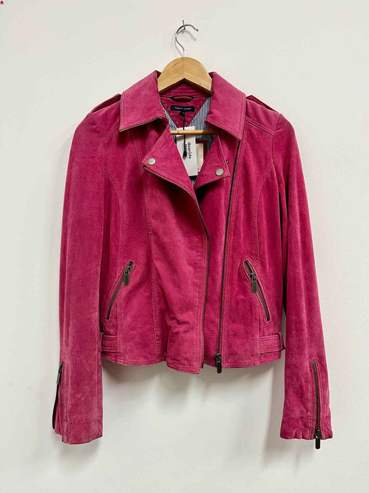 Casaca rosada cuero - Tommy Hilfiger - Talla S
