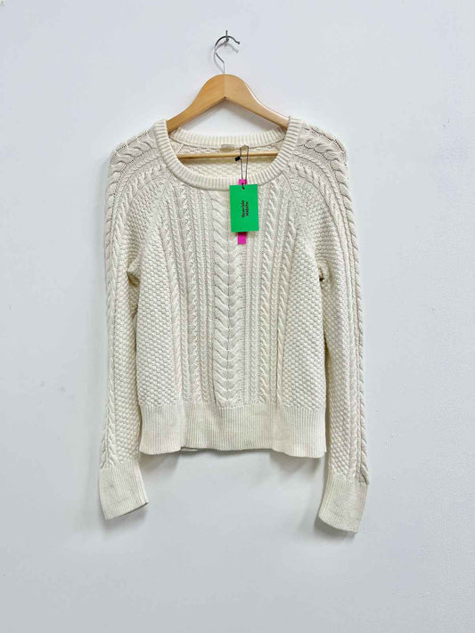Chompa blanca algodón tejida - GAP - Talla L