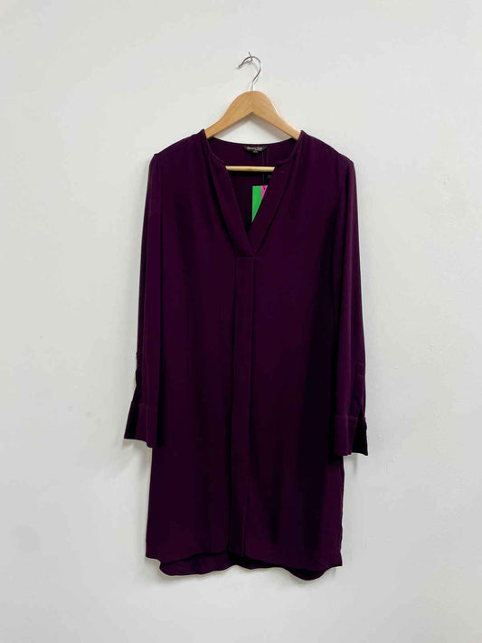 Vestido guinda camisero - Massimo Dutti - Talla M