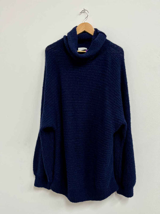 Chompa azul baby alpaca - Marita Cornejo - Talla M