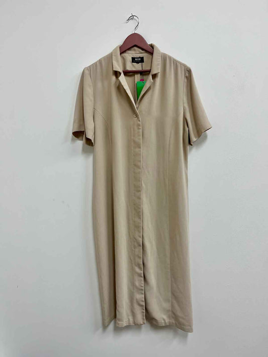 Vestido beige botones - Peck and Peck - Talla L