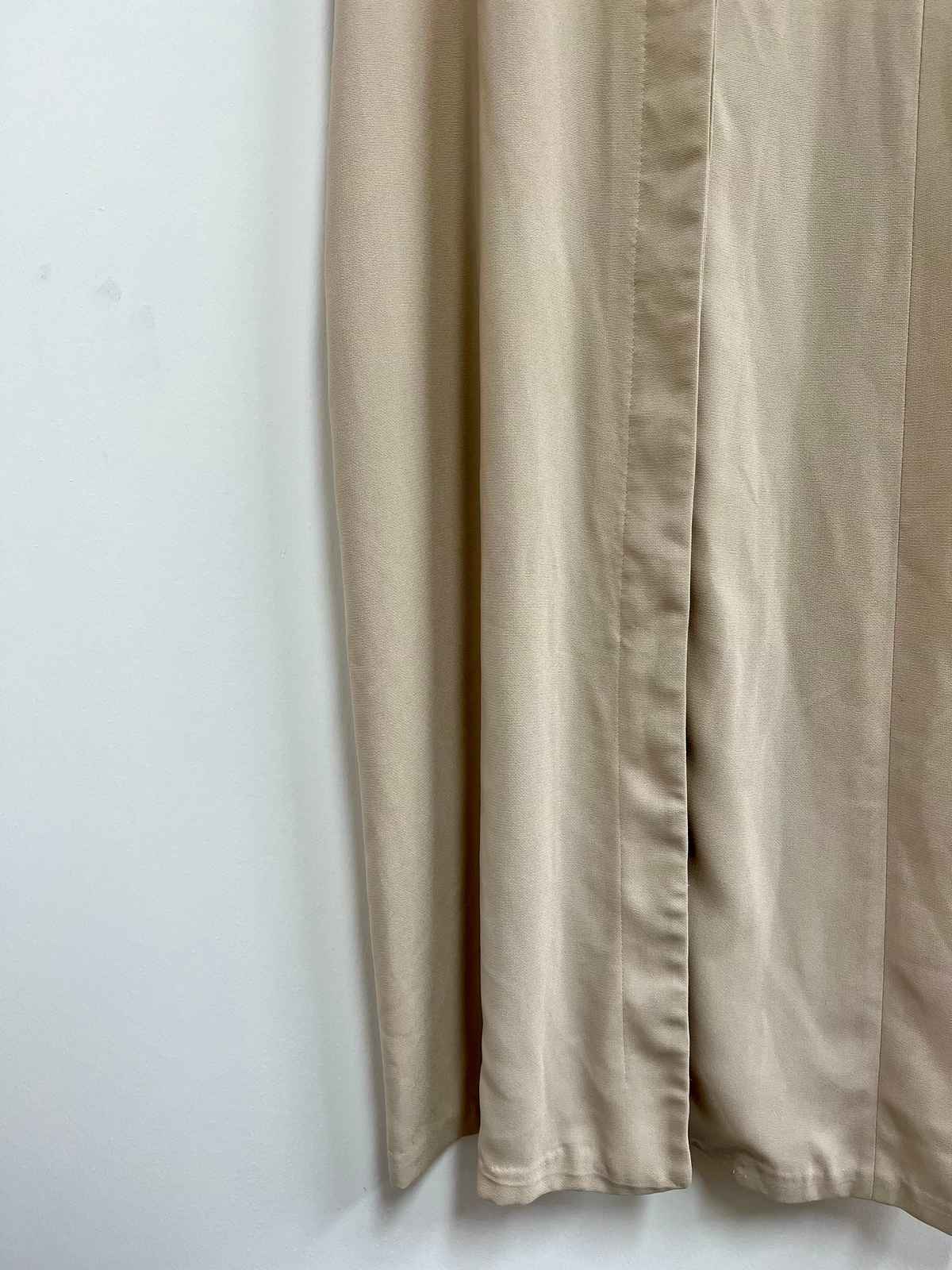 Vestido beige botones - Peck and Peck - Talla L