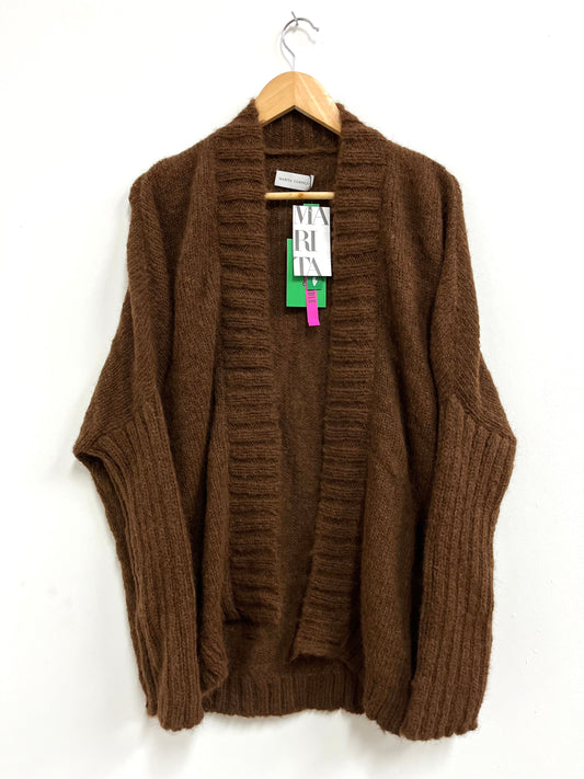 Chompa marrón abierta baby alpaca - Marita Cornejo - Talla S