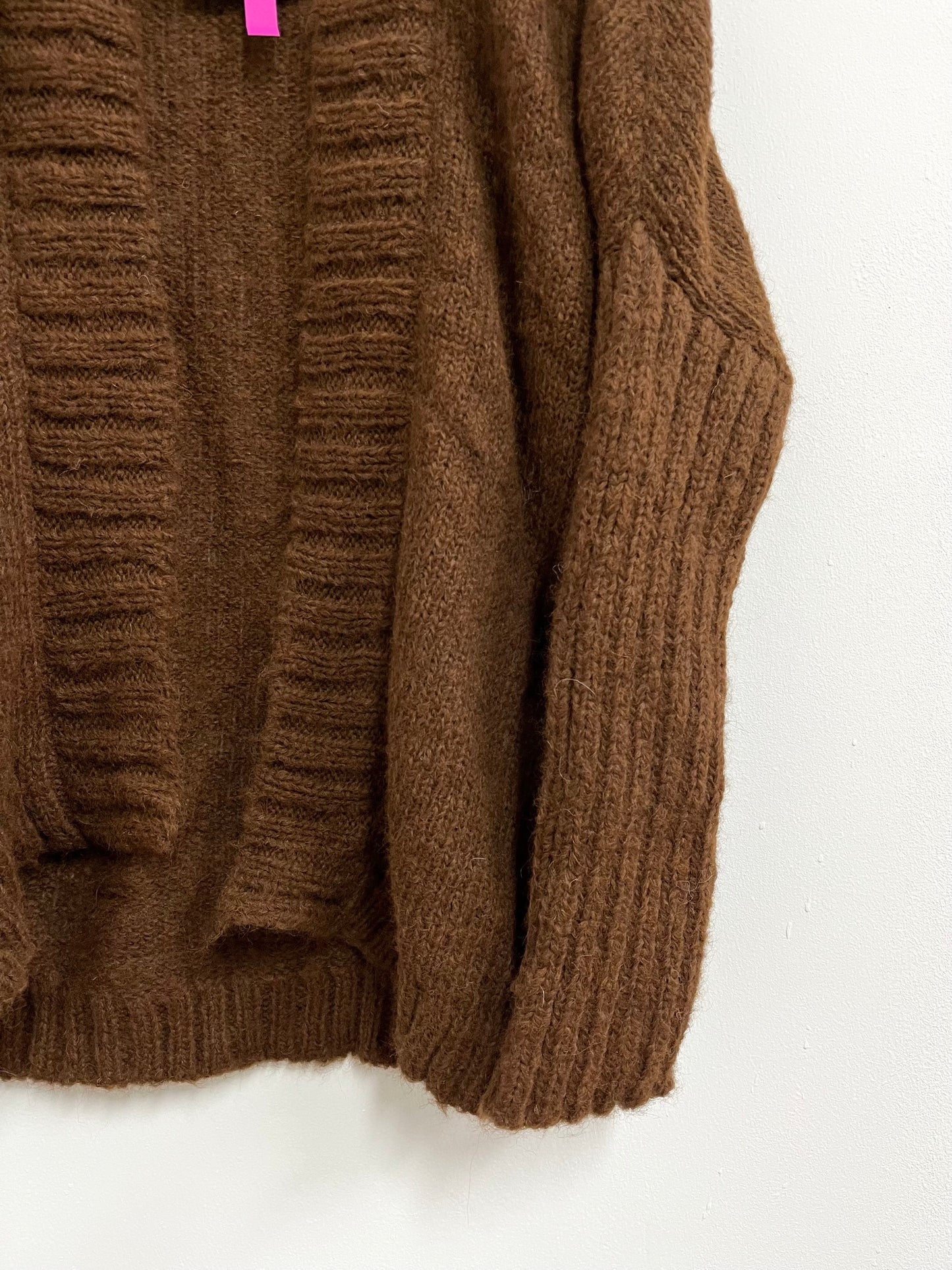 Chompa marrón abierta baby alpaca - Marita Cornejo - Talla S
