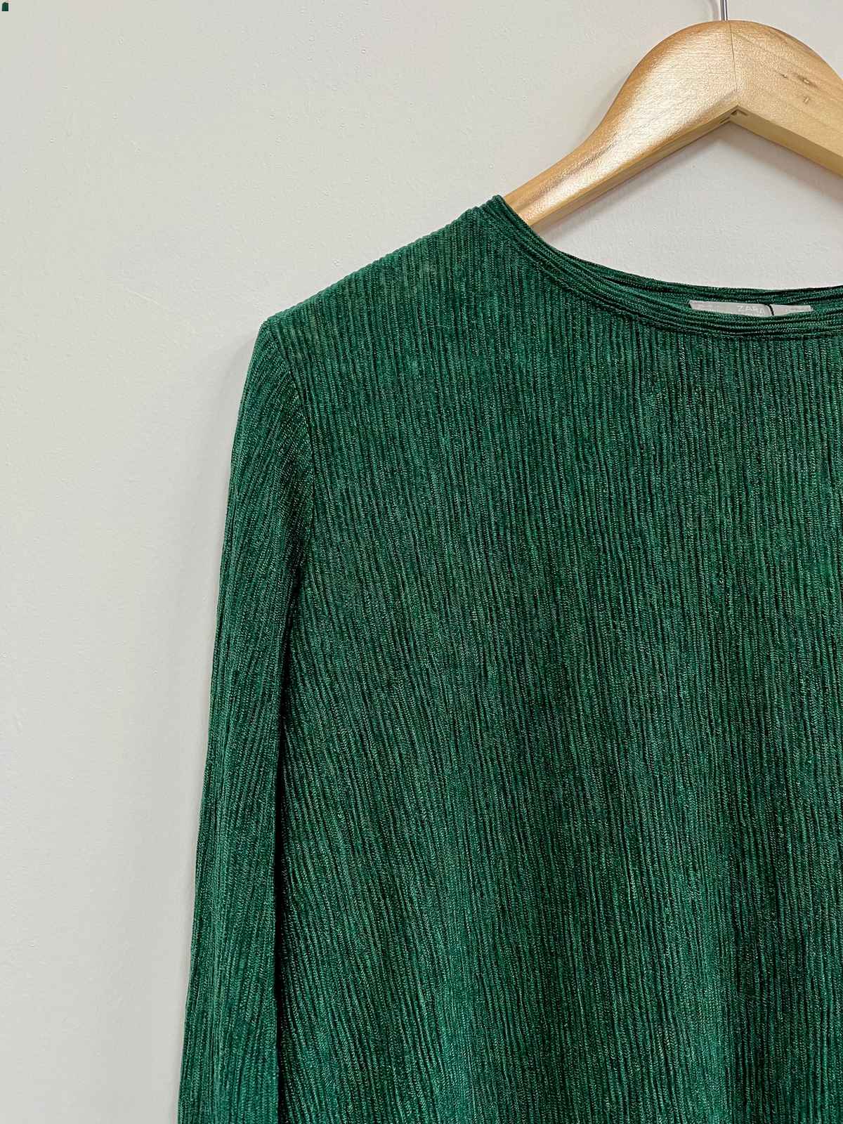 Blusa verde - Zara - Talla S